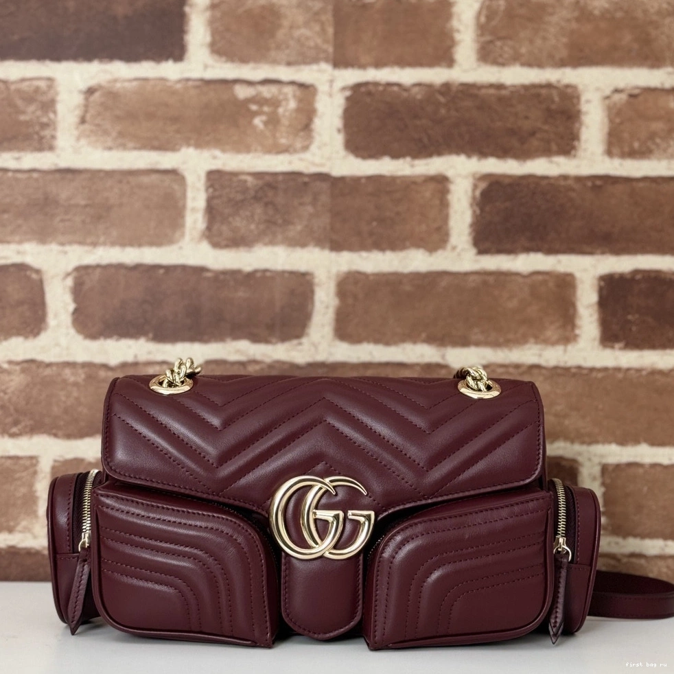 First bag ru small GG bag Gucci Marmont multi-pocket 0717